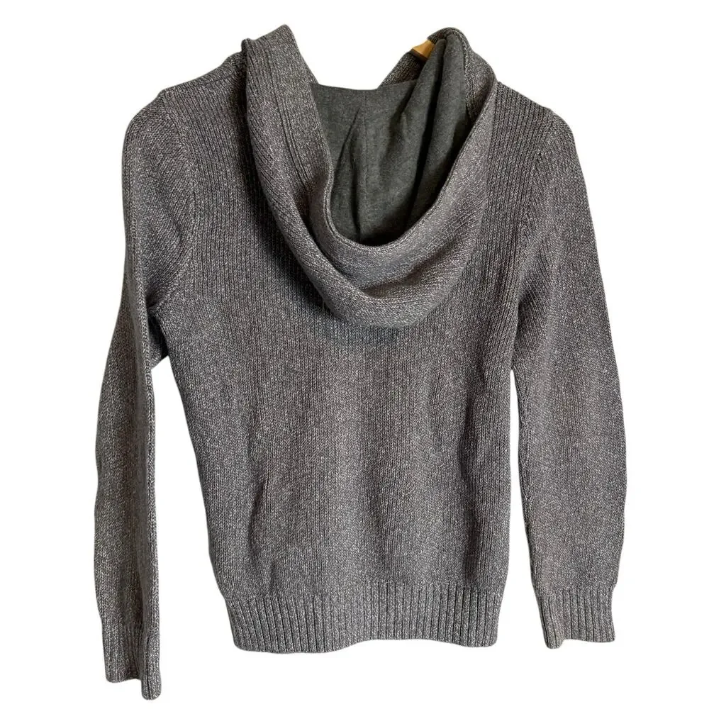 Abercrombie Kids Gray Knit Hooded Long Sleeve Preppy School Sweater Boy’s 10